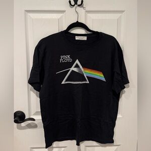 Free People Black Pink Floyd Graphic Tee